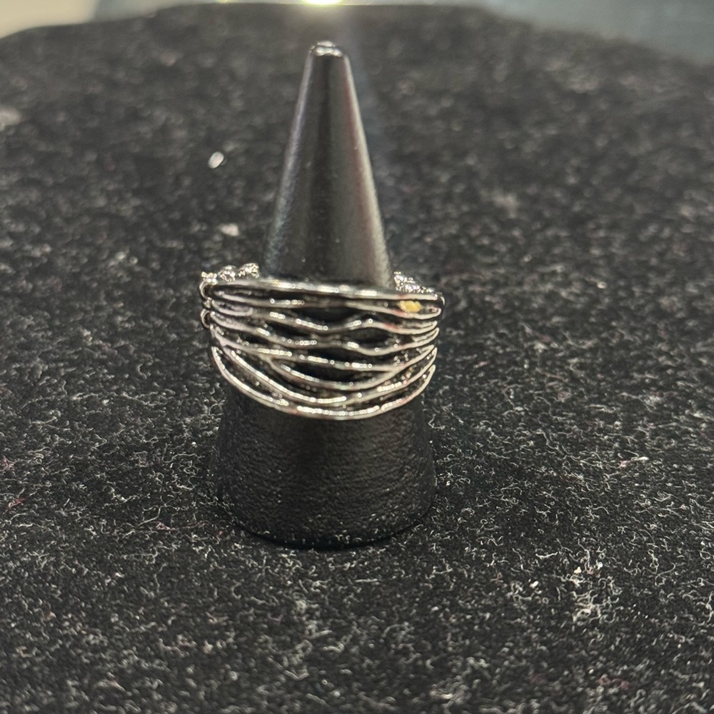Dark silver ring
